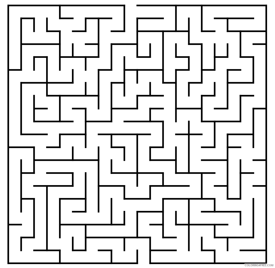 Maze Coloring Pages Easy Mazes Printable 2021 4017 Coloring4free
