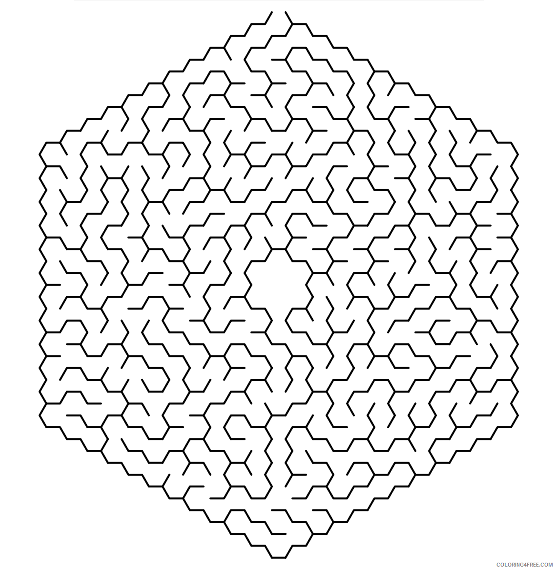 Maze Coloring Pages Mazes Printable 2021 4025 Coloring4free