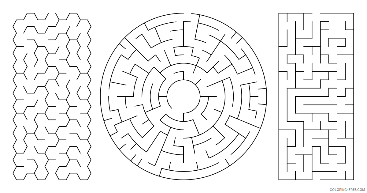 Maze Coloring Pages Printable Maze Printable 2021 4029 Coloring4free Coloring4free Com - roblox camping 2 maze