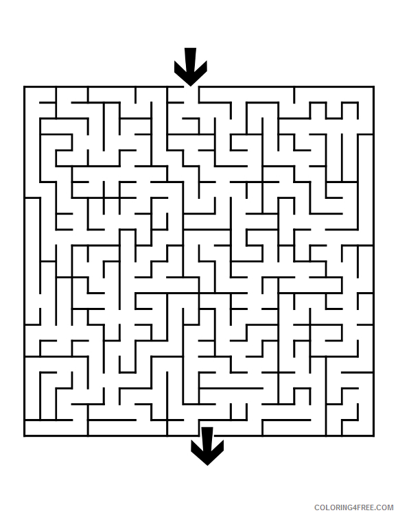 Maze Coloring Pages Printable Mazes Printable 2021 4032 Coloring4free