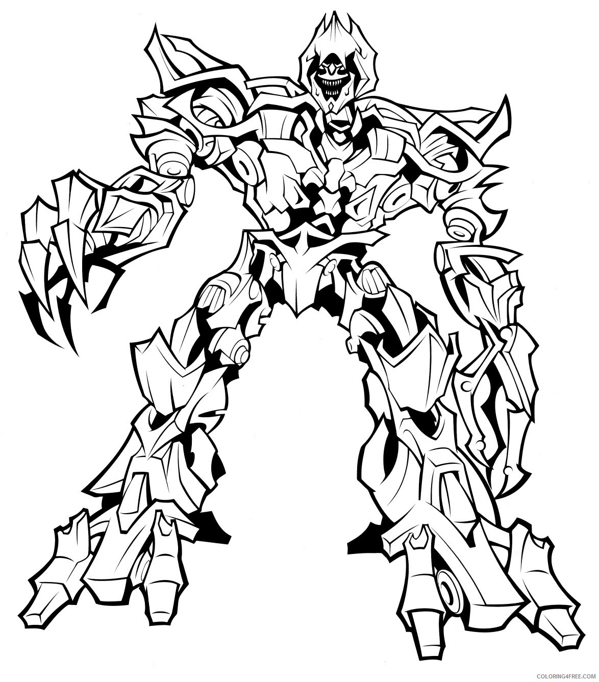 Megatron Coloring Pages Evil Megatron Printable 2021 4037 Coloring4free