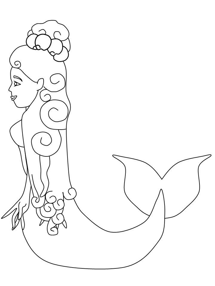 Mermaid Coloring Pages 2 Printable 2021 4054 Coloring4free