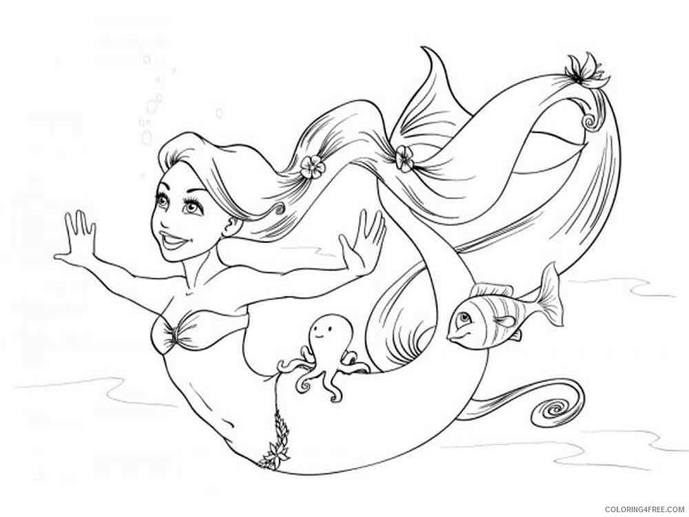 Mermaid Coloring Pages mermaid 11 Printable 2021 4076 Coloring4free