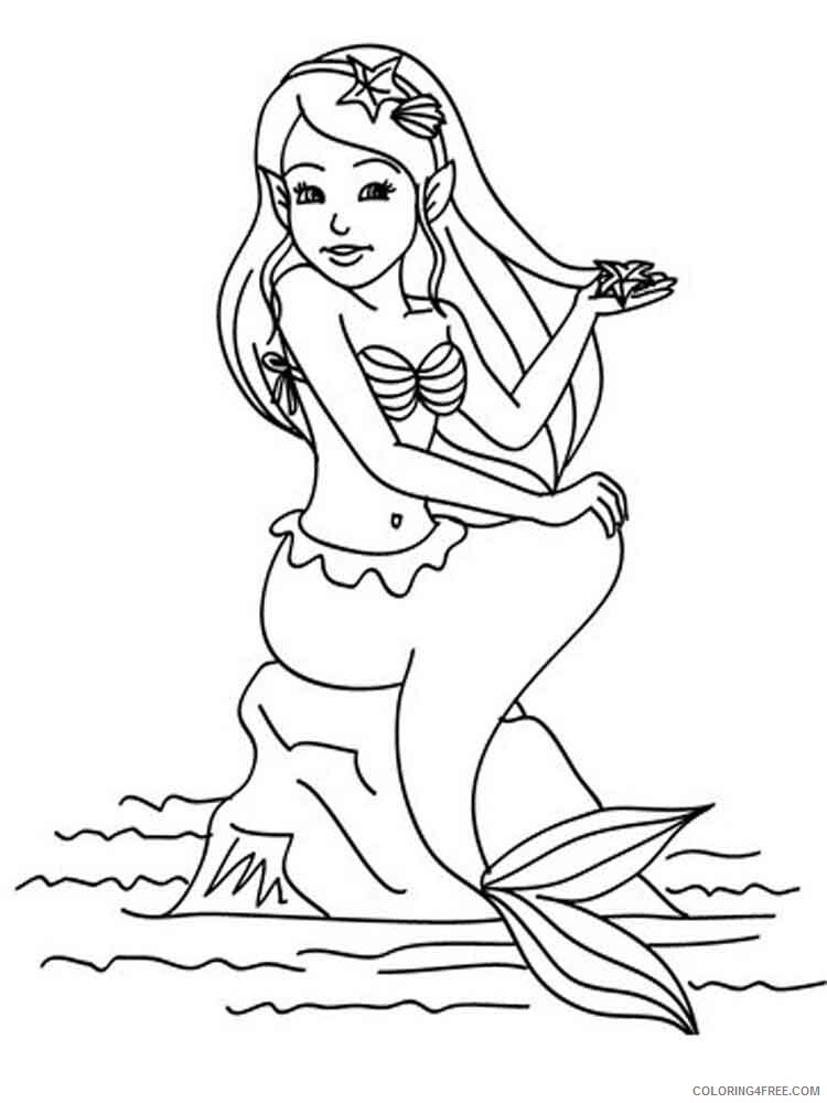Mermaid Coloring Pages mermaid 9 Printable 2021 4098 Coloring4free