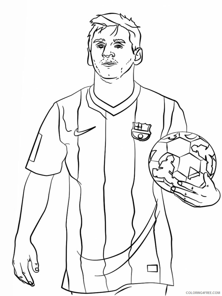 Messi Coloring Pages messi 4 Printable 2021 4130 Coloring4free