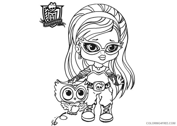 Monster High Coloring Pages Baby Ghoulia Yelps Printable 2021 4147 Coloring4free