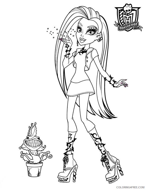 Monster High Coloring Pages Beautiful Ladies in Monster High Printable 2021 4149 Coloring4free