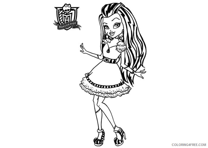 Monster High Coloring Pages Frankie Stein Monster high Printable 2021 4169 Coloring4free