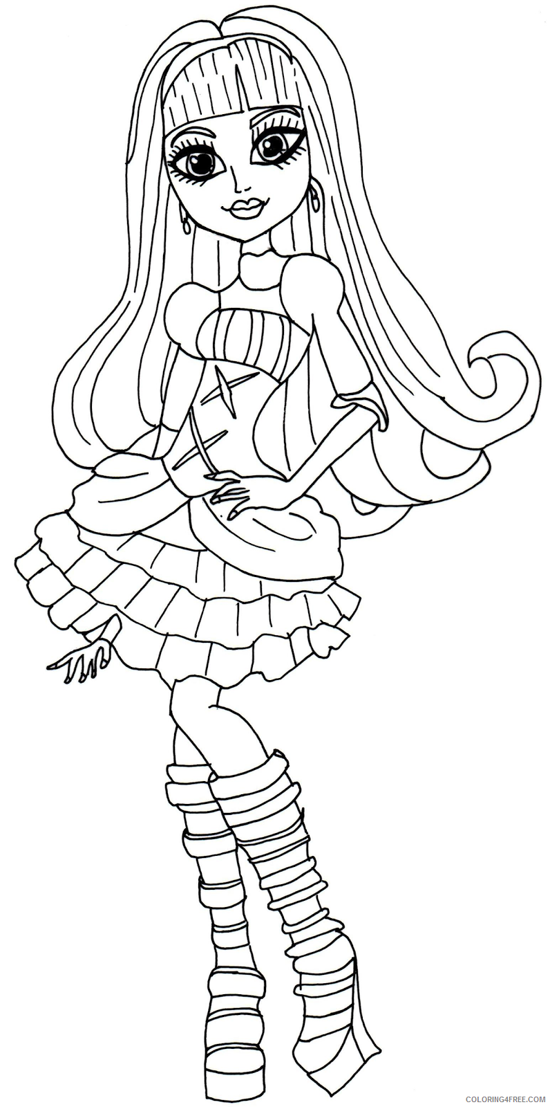 Monster High Coloring Pages Monster High Abby Printable 2021 4218 Coloring4free