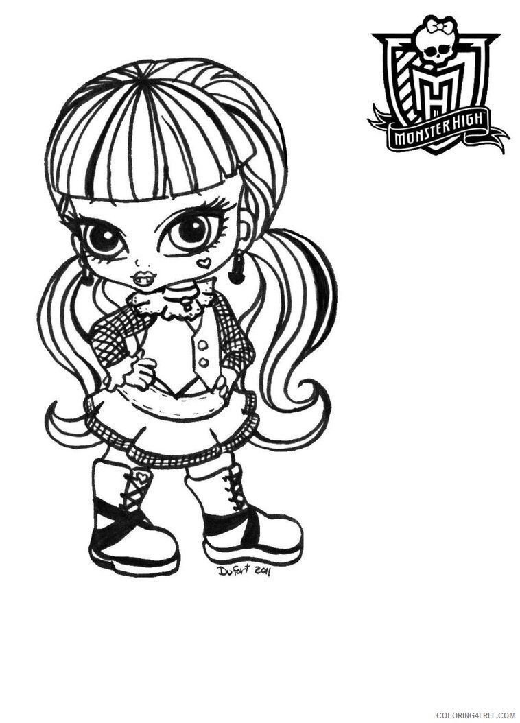 Monster High Coloring Pages Monster High Baby Images Printable 2021 4186 Coloring4free