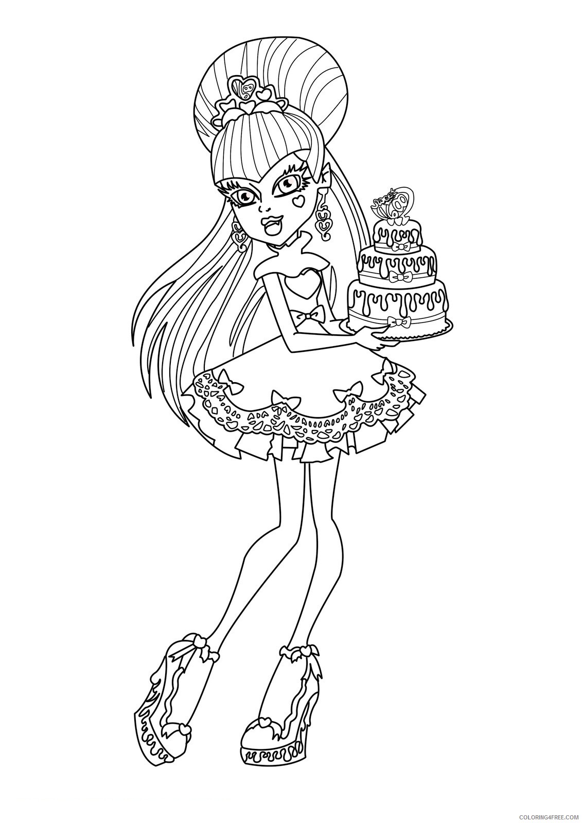 Monster High Coloring Pages Monster High Birthday Printable 2021 4220 Coloring4free