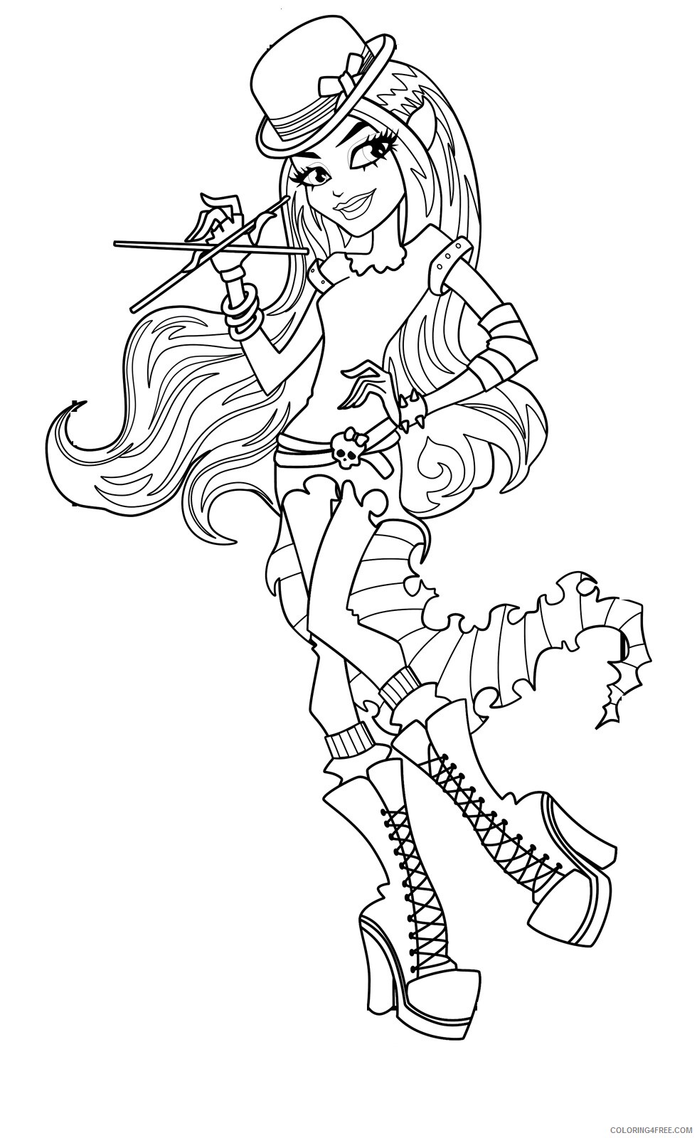 Monster High Coloring Pages Monster High Catty Noir Printable 2021 4221 Coloring4free