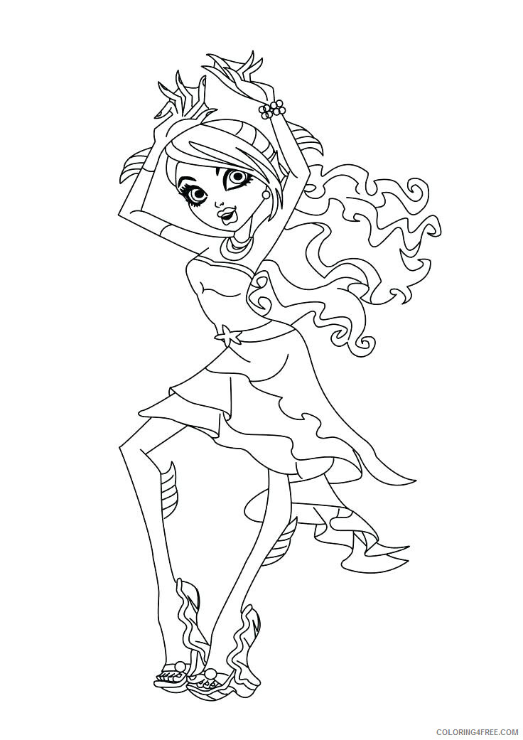 Monster High Coloring Pages Monster High Dance Printable 2021 4256 Coloring4free