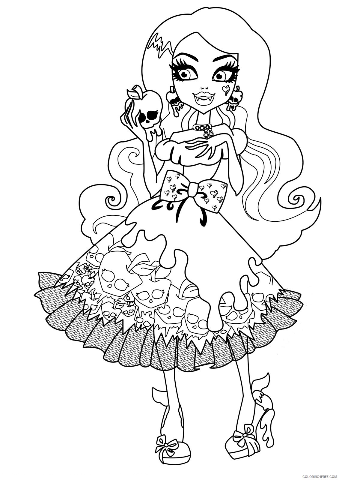 Monster High Coloring Pages Monster High Draculaura Printable 2021 4225 Coloring4free