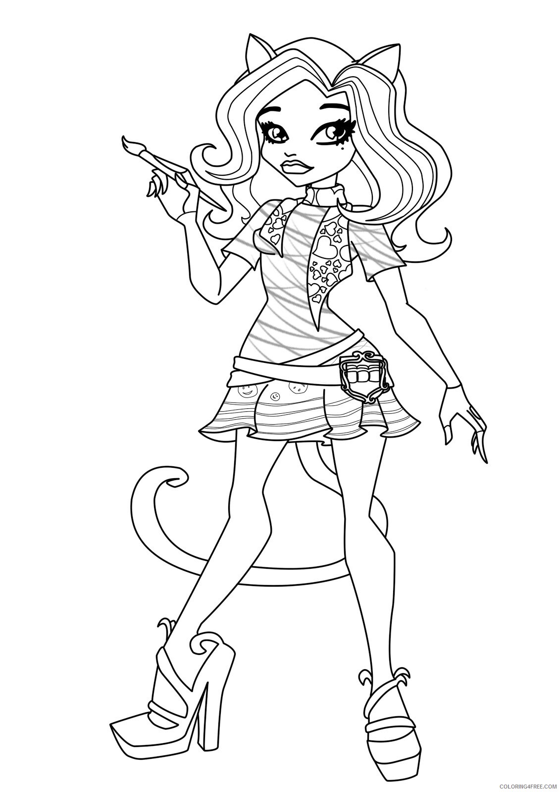 Monster High Coloring Pages Monster High For Kids Images Printable 2021 4227 Coloring4free