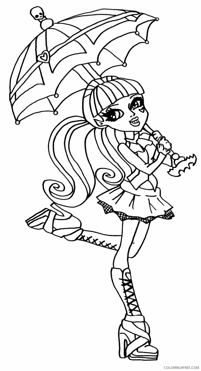 Monster High Coloring Pages Monster High Free Print Printable 2021 4232 Coloring4free