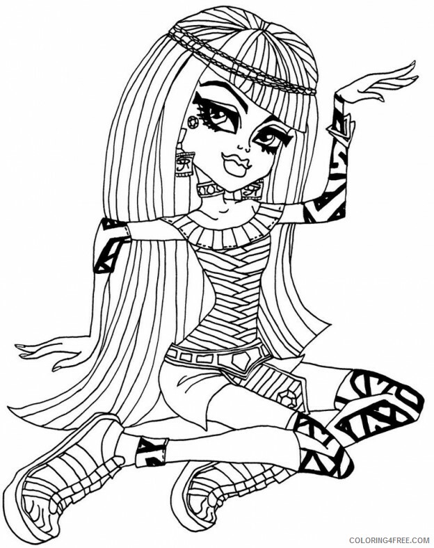 Monster High Coloring Pages Monster High Free Printable 2021 4233 Coloring4free