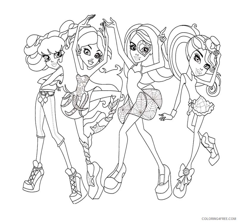 Monster High Coloring Pages Monster High Free Printable 2021 4246 Coloring4free