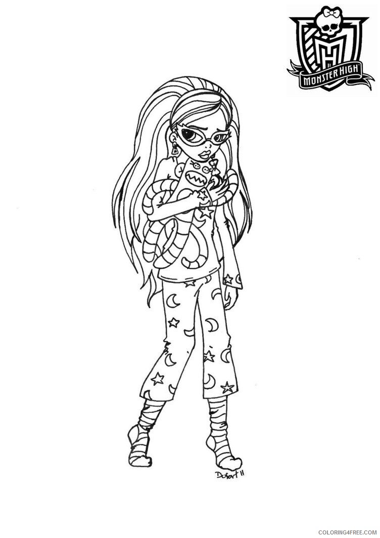 Monster High Coloring Pages Monster High Ghoulia 2 Printable 2021 4234 Coloring4free