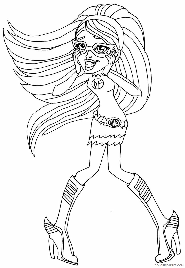 Monster High Coloring Pages Monster High Ghoulia Yelps Printable 2021 4236 Coloring4free