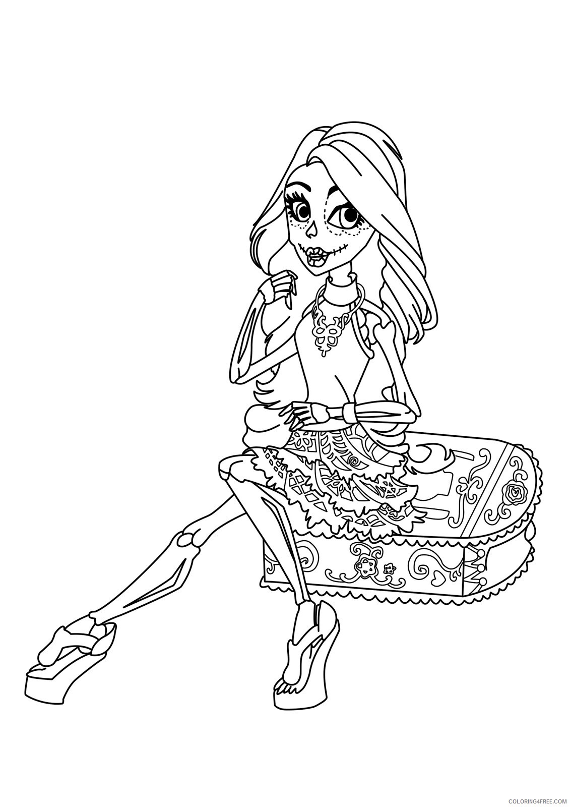 Monster High Coloring Pages Monster High Halloween Printable 2021 4237 Coloring4free