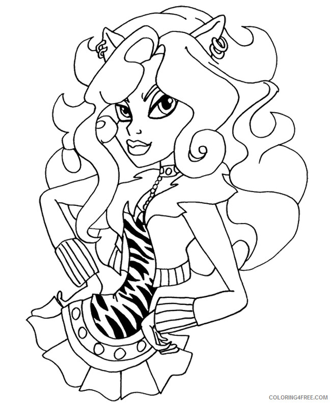 Monster High Coloring Pages Monster High Lagoona Blue Printable 2021 4241 Coloring4free
