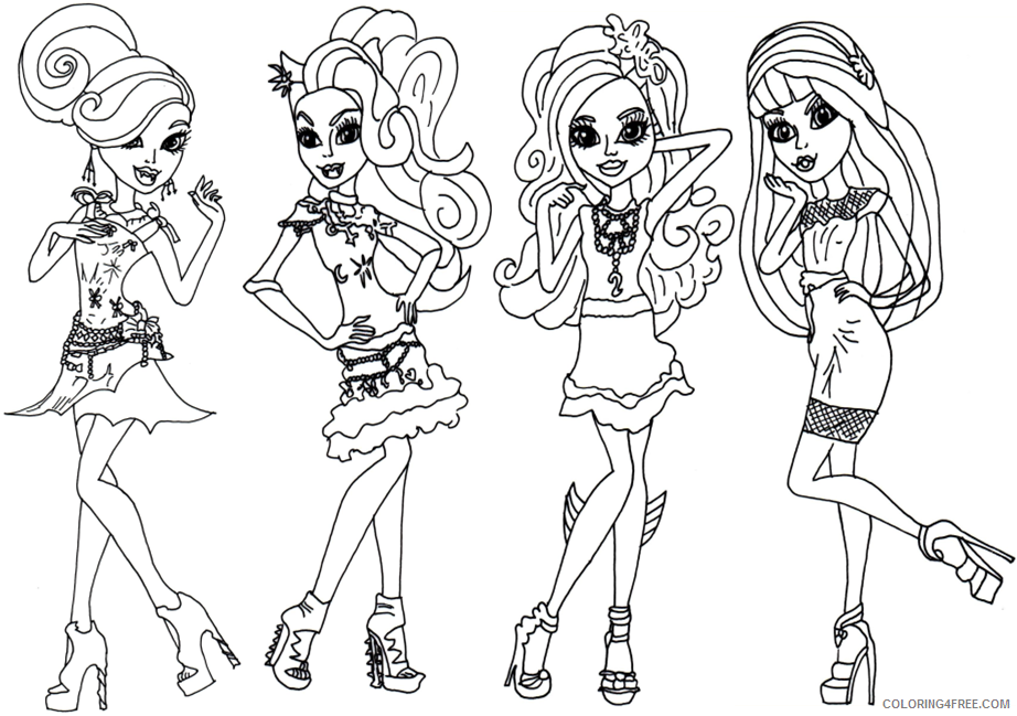 Monster High Coloring Pages Monster High Printable 2021 4200 Coloring4free