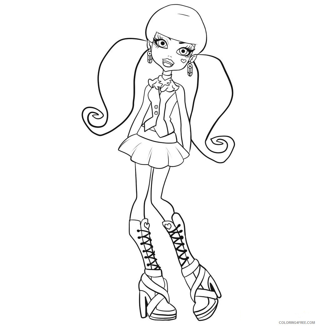 Monster High Coloring Pages Monster High to Print Picture Printable 2021 4251 Coloring4free