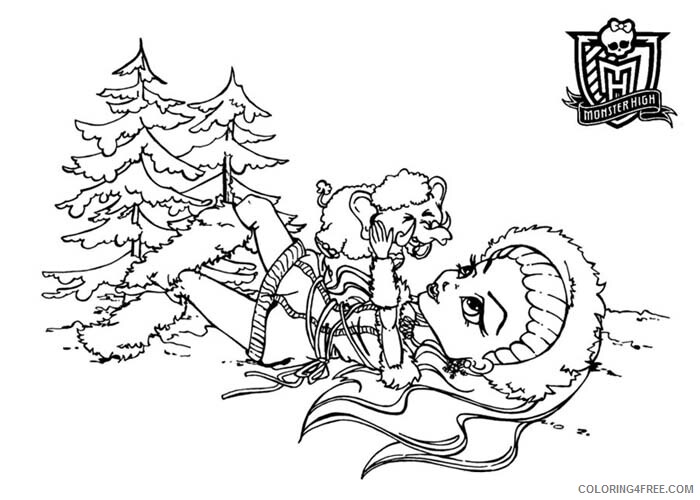 Monster High Coloring Pages Monster high Abbey Bominable Printable 2021 4183 Coloring4free