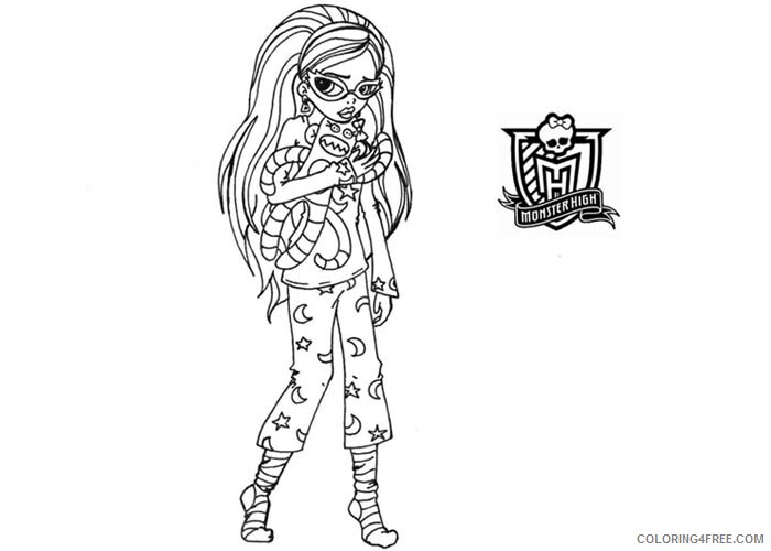 Monster High Coloring Pages Monster High Ghoulia Printable 2021 4259 Coloring4free Coloring4free Com