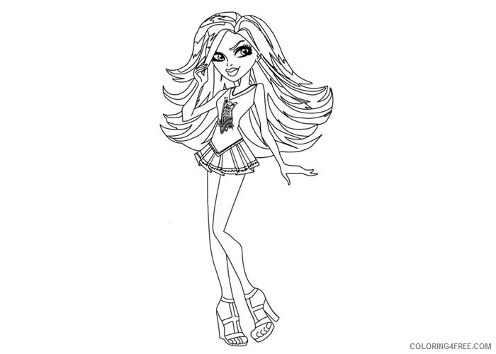 Monster High Coloring Pages Monster high to print Printable 2021 4249 Coloring4free
