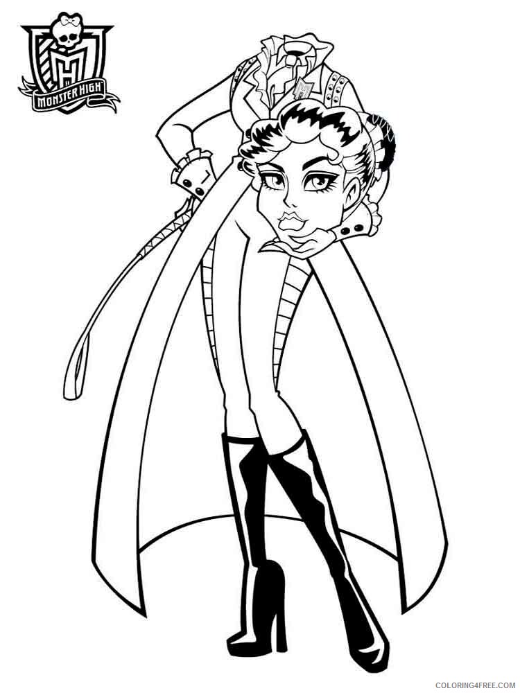 Monster High Coloring Pages monster high 5 Printable 2021 4214 Coloring4free