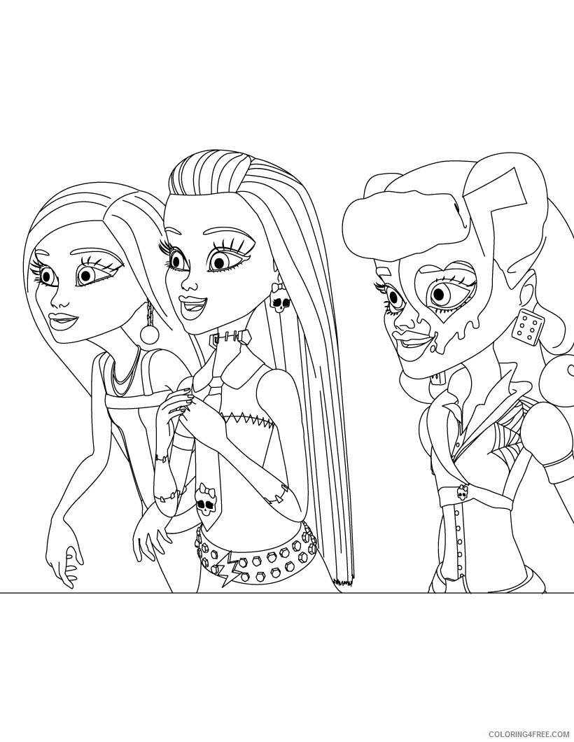 Monster High Coloring Pages of Monster High Dolls Printable 2021 4162 Coloring4free
