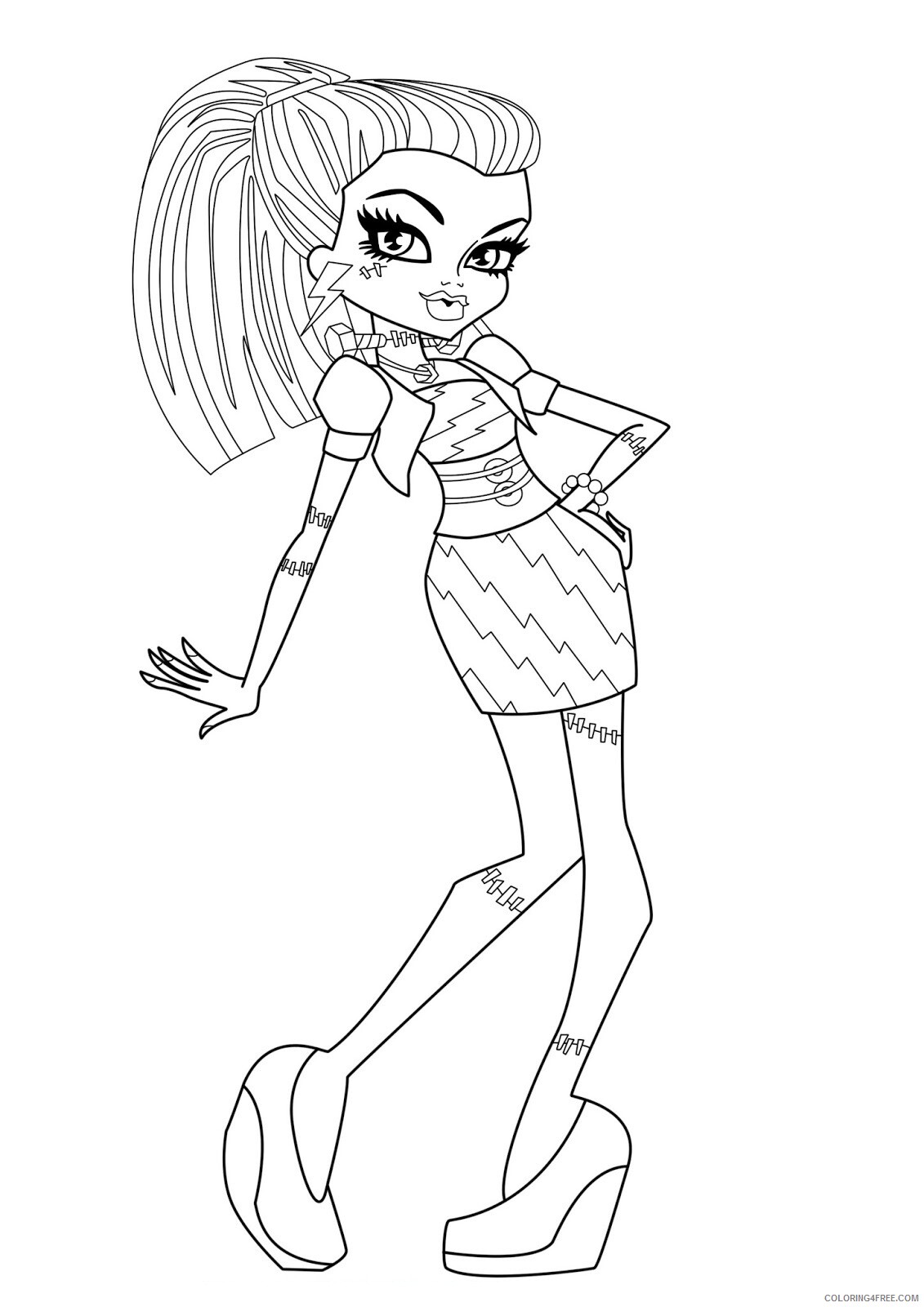 Monster High Coloring Pages of Monster High Pictures Printable 2021 4168 Coloring4free