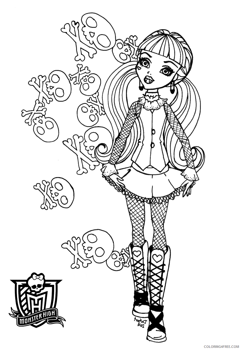 Monster High Coloring Pages of Monster High Printable 2021 4161 Coloring4free