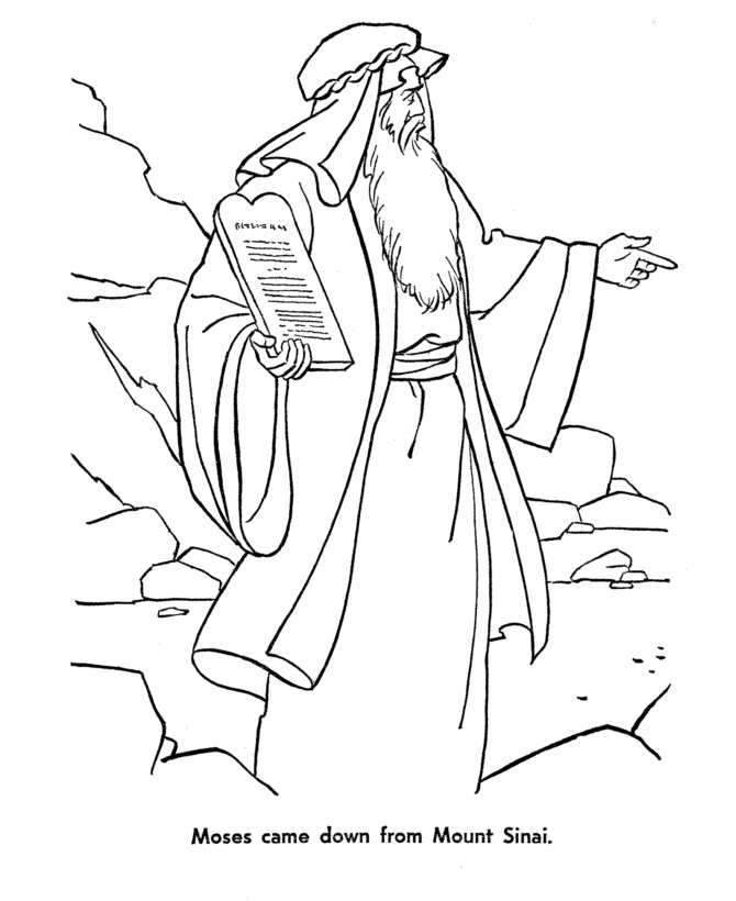 Moses Coloring Pages Moses 10 Commandments Printable 2021 4271 Coloring4free