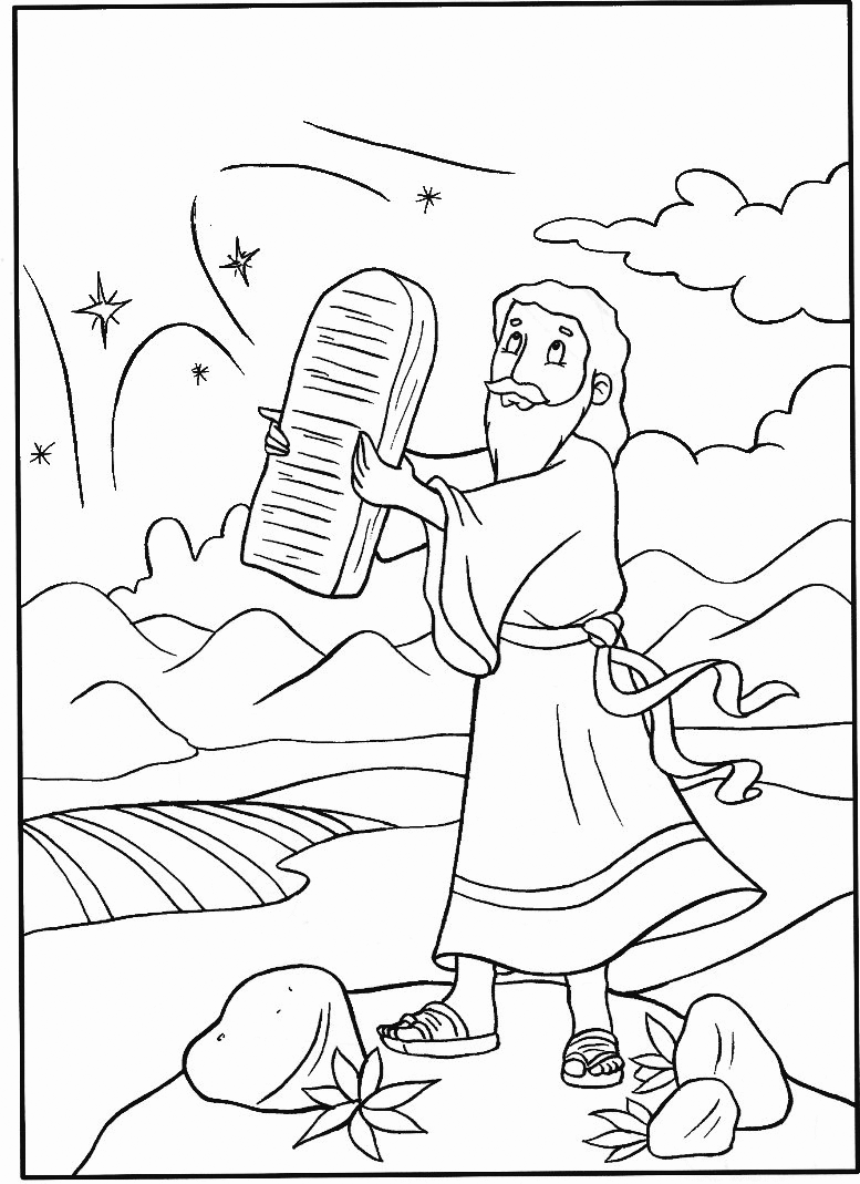 Moses Coloring Pages Moses Receiving Commandments Printable 2021 4282 Coloring4free