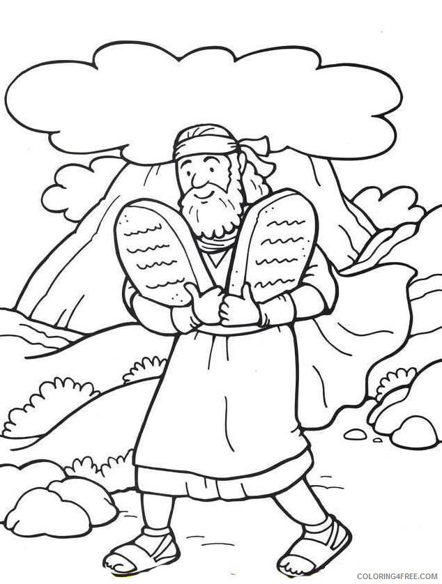 Moses Coloring Pages Moses Ten Commandments Printable 2021 4283 Coloring4free