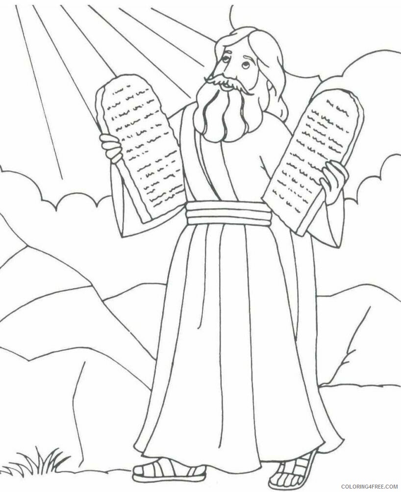 Moses Coloring Pages Moses To Print Printable 2021 4278 Coloring4free