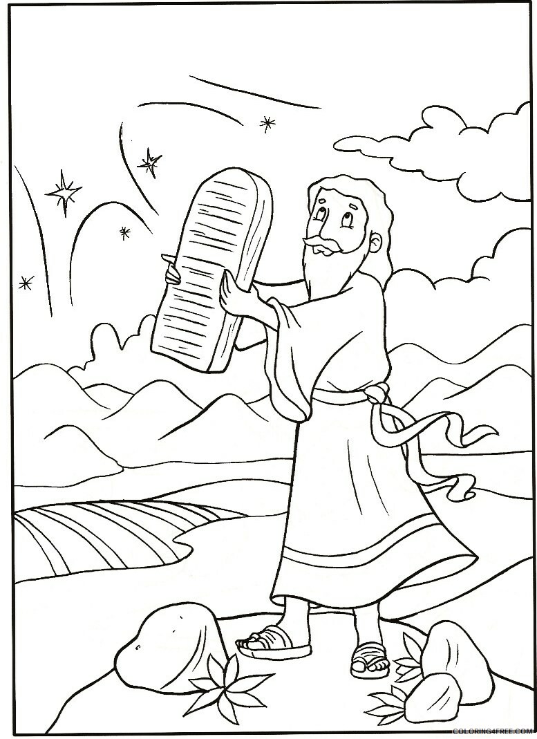 Moses Coloring Pages Printable Moses Printable 2021 4285 Coloring4free