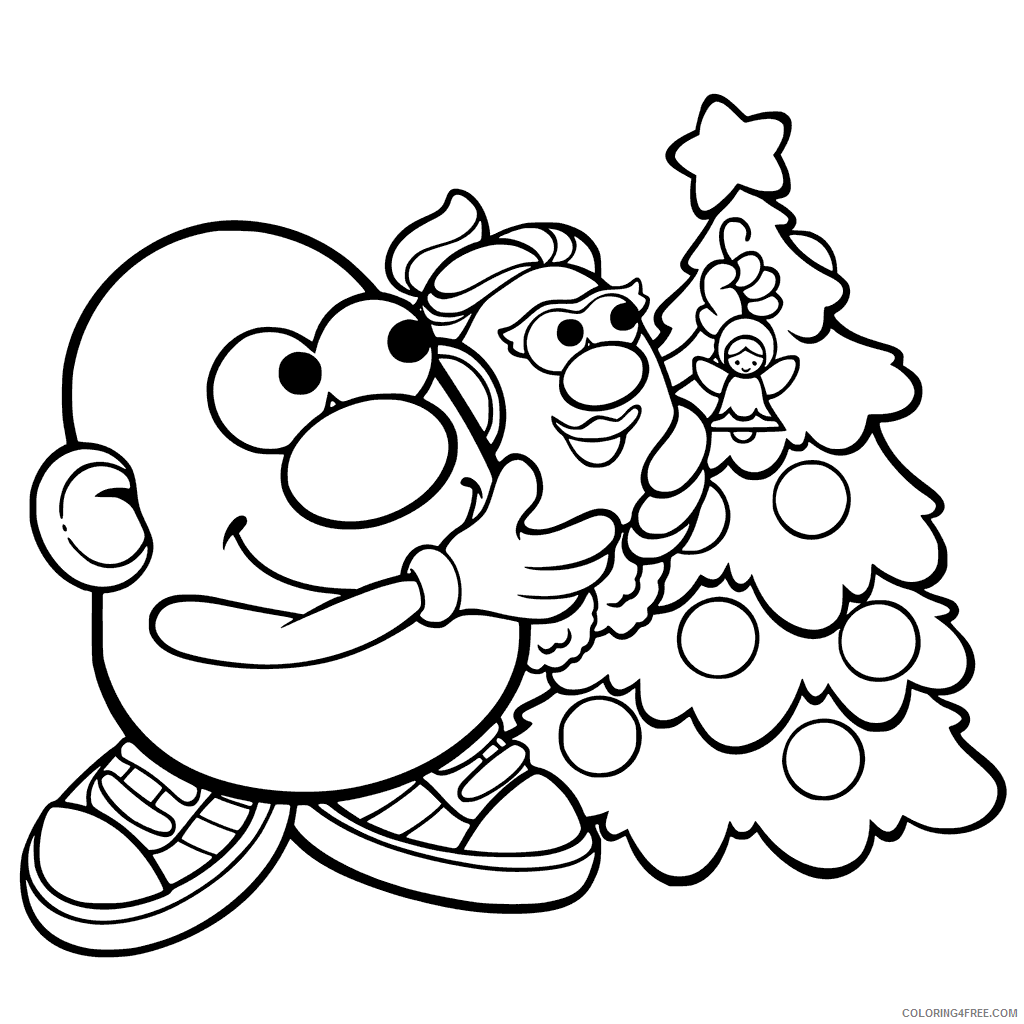 Mr Potato Head Coloring Pages Christmas Mr Potato Head Printable 2021 4286 Coloring4free