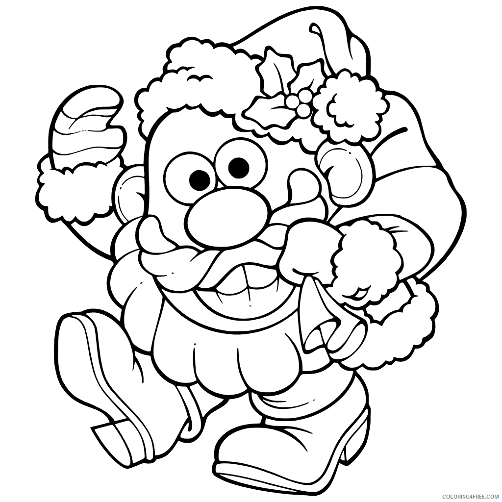 Mr Potato Head Coloring Pages Santa Mr Potato Head Printable 2021 4293 Coloring4free