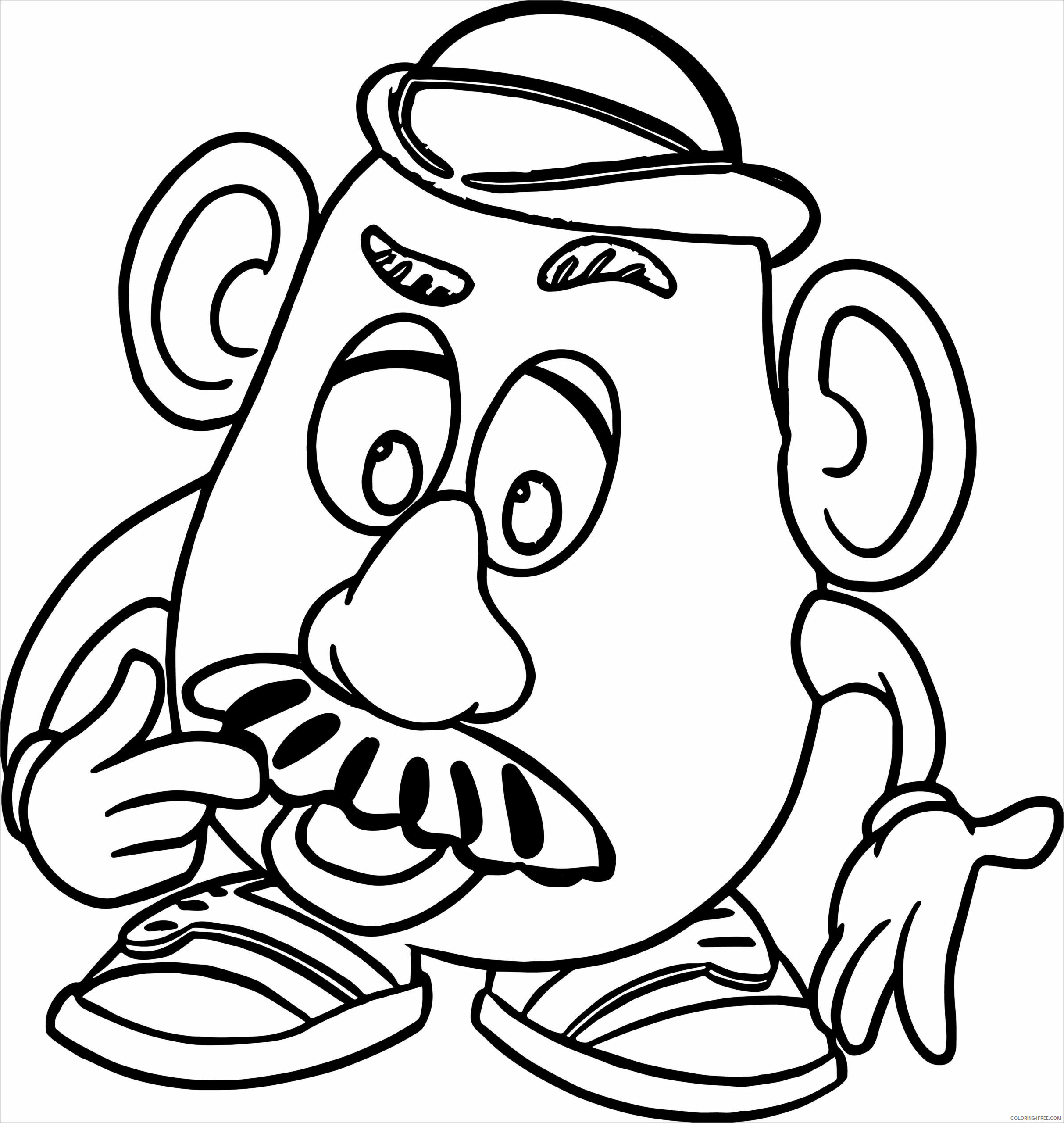 Mr Potato Head Coloring Pages mr potato head for kids Printable 2021 4288 Coloring4free