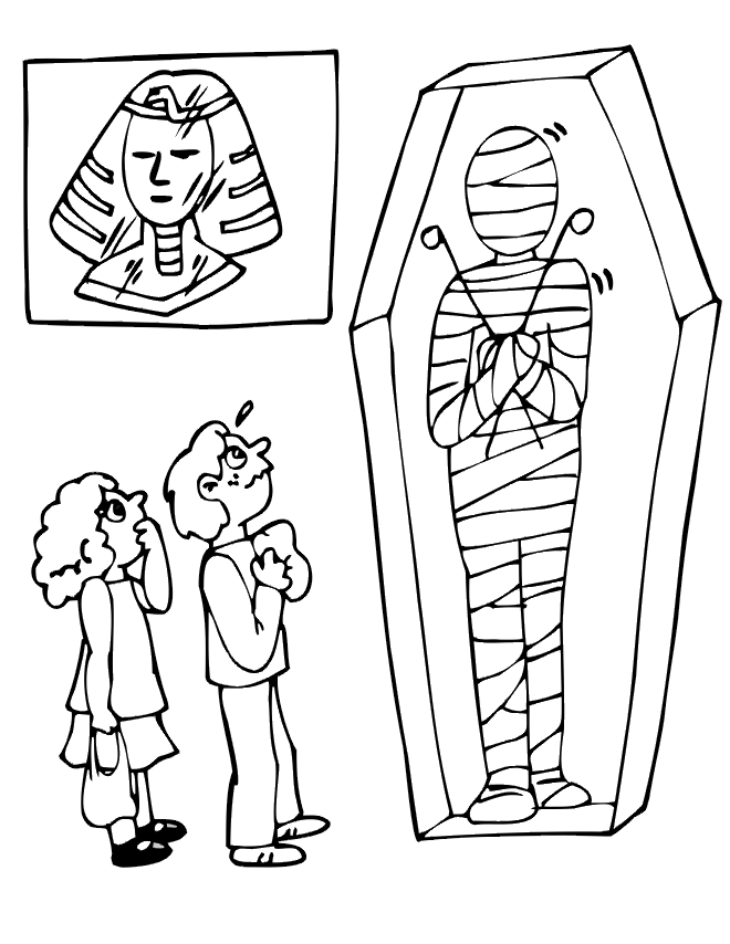 Mummy Coloring Pages Free Mummy Printable 2021 4295 Coloring4free