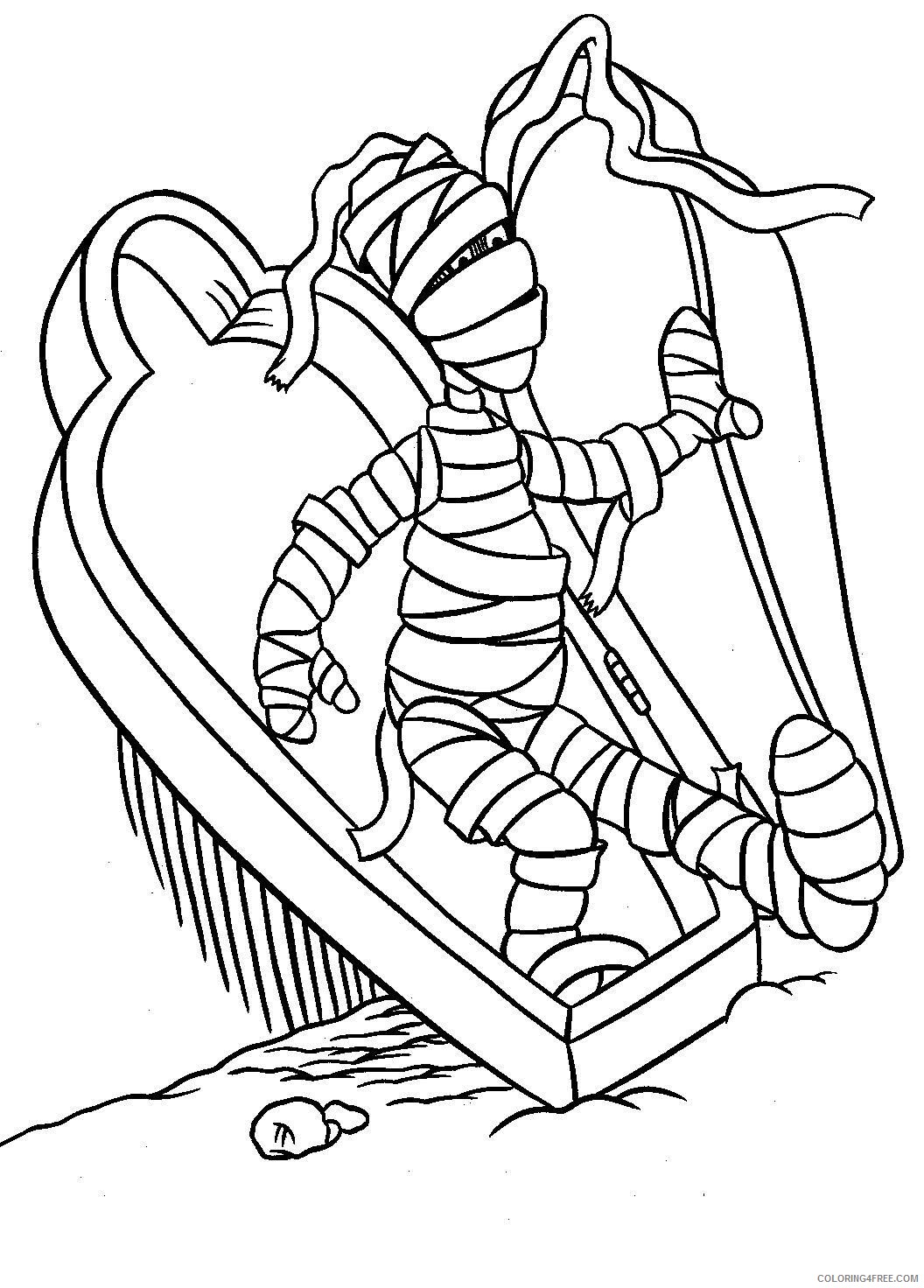 Mummy Coloring Pages Free Mummy Printable 2021 4296 Coloring4free