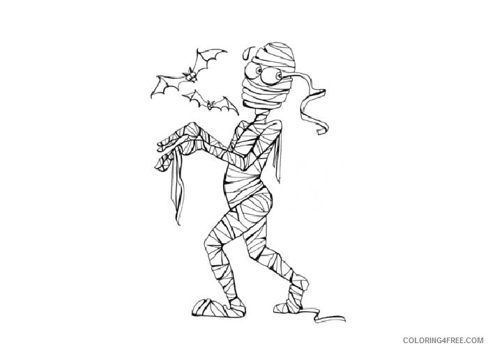 Mummy Coloring Pages Mummy 2 Printable 2021 4298 Coloring4free