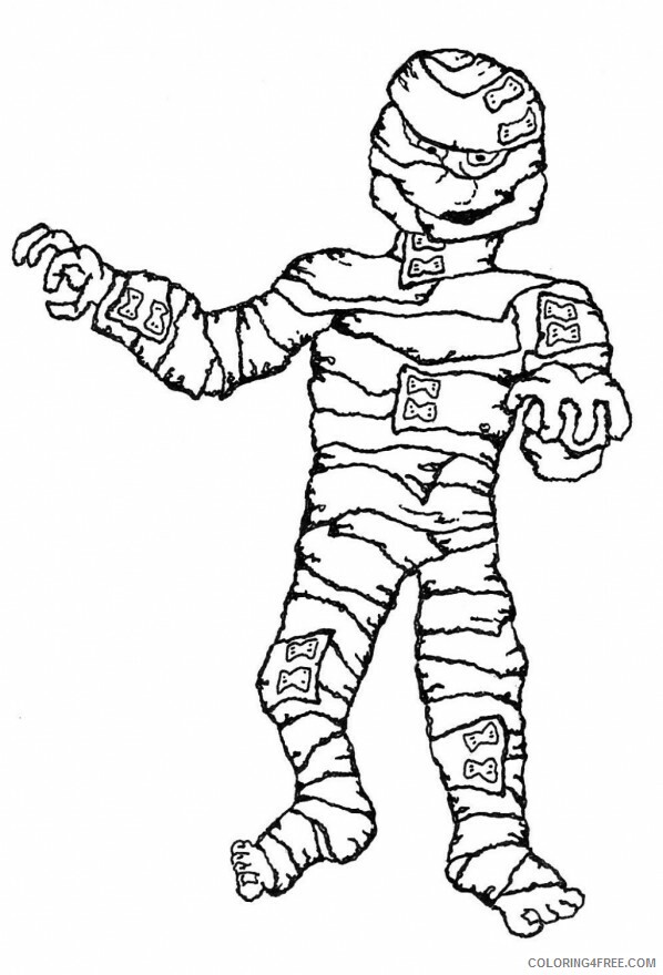 Mummy Coloring Pages Printable Halloween Mummy Printable 2021 4302 Coloring4free