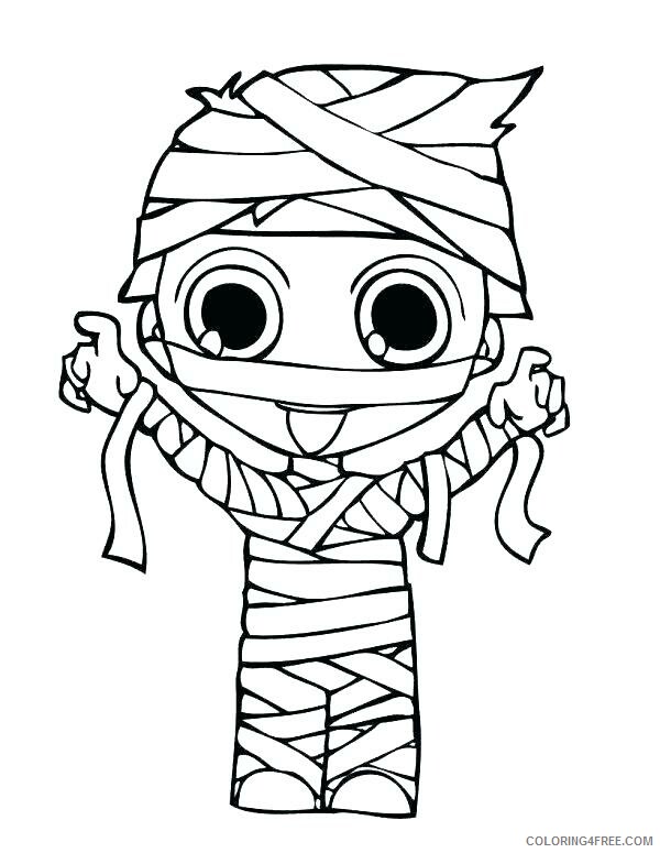 Mummy Coloring Pages Young Mummy October Printable 2021 4305 Coloring4free