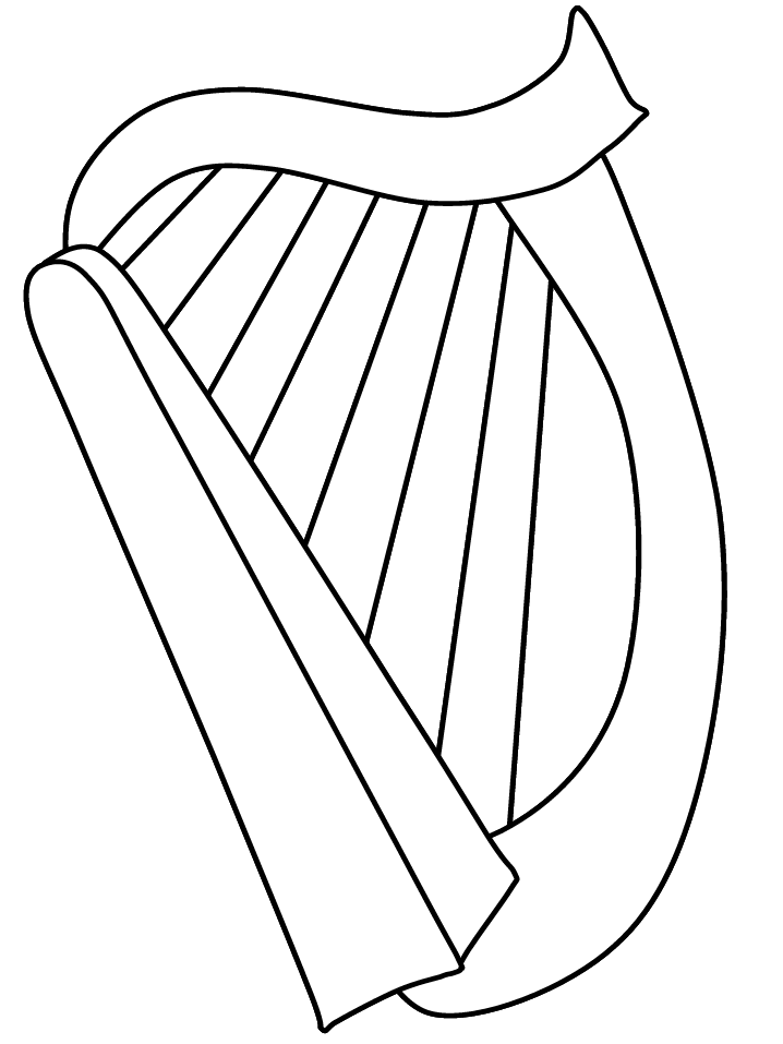Music Coloring Pages harp music Printable 2021 4308 Coloring4free