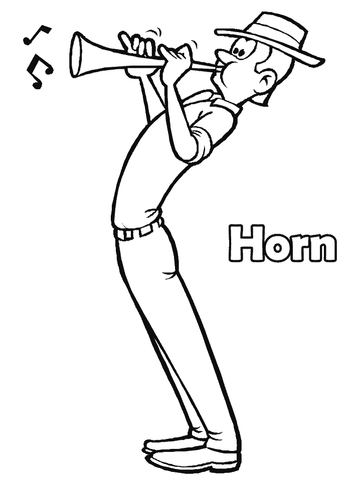 Music Coloring Pages horn Printable 2021 4313 Coloring4free